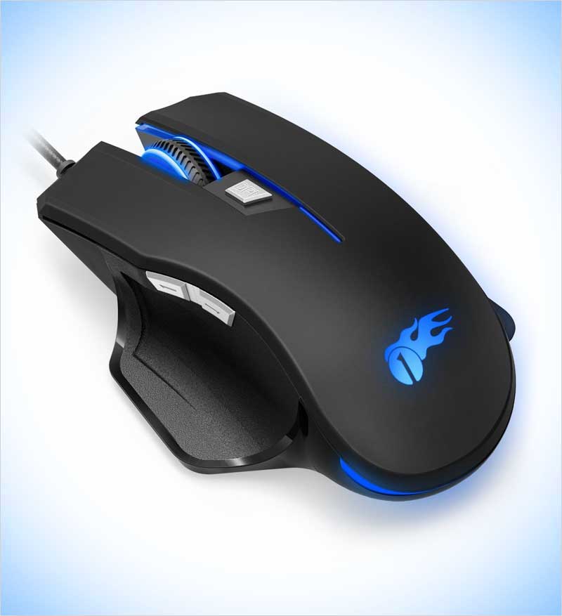 Sades S6 Cataclysm USB PC Gaming Mouse with LED Lights Black