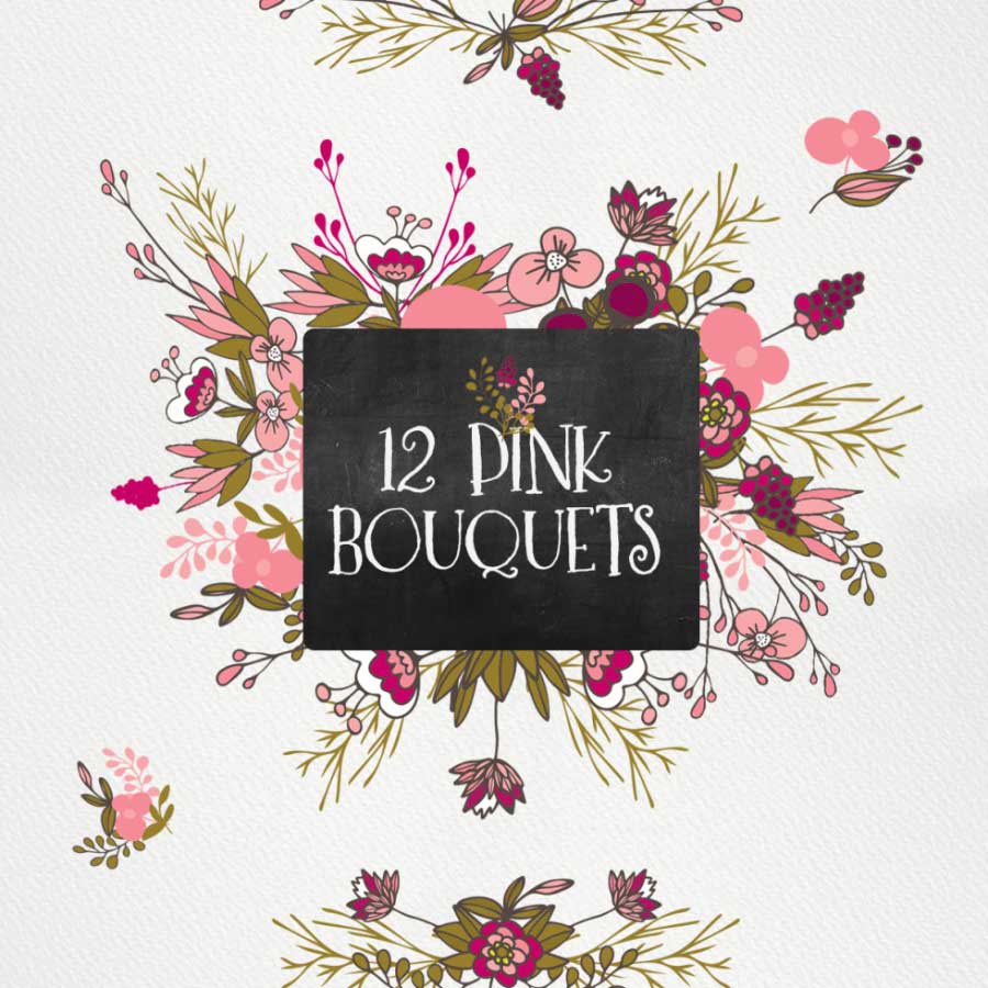 Free-12-Pink-Bouquets-for-Artists